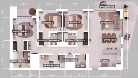 Moss: Floor plan Type A - Mirrored, 2,712 sq ft