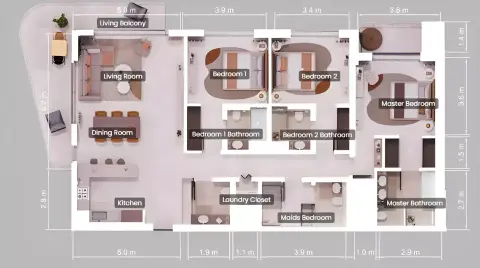 تيل: مخطط الطابق Type A, 1,948 sq ft