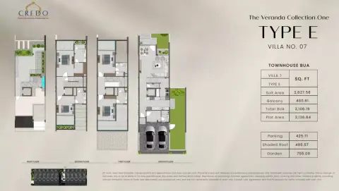 The Veranda Collection 1: Floor plan Type E, 3,108 sq ft