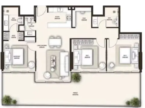 Sonate Residences: Floor plan Type A, 1,879 sq ft