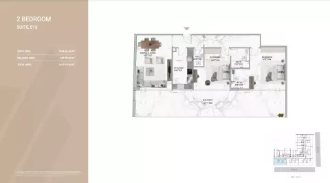 Al Serh Residences 11: Floor plan Type E, 1,613 sq ft