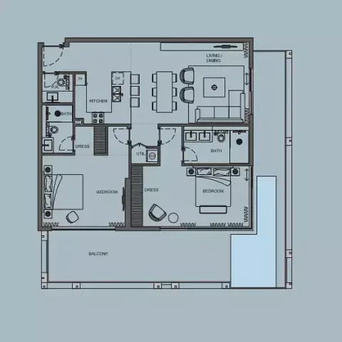 AB Cavalier: Floor plan Type A, 1,627 sq ft