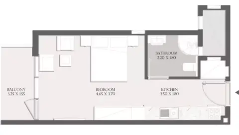 Sapphire 32: Type A, 396 sq ft 户型图
