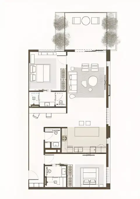 Keturah Resort: Floor plan Type 1 Corner Show, 1,541 sq ft