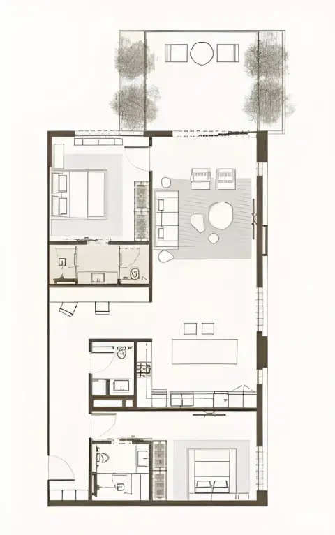 Keturah Resort: Floor plan Type 5 Vanity Counter, 1,541 sq ft