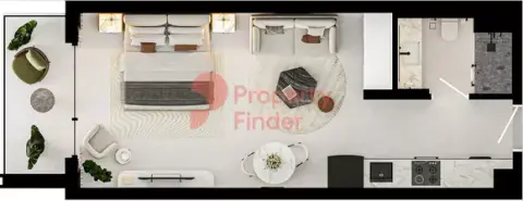 H3: Floor plan Type A, 438 sq ft