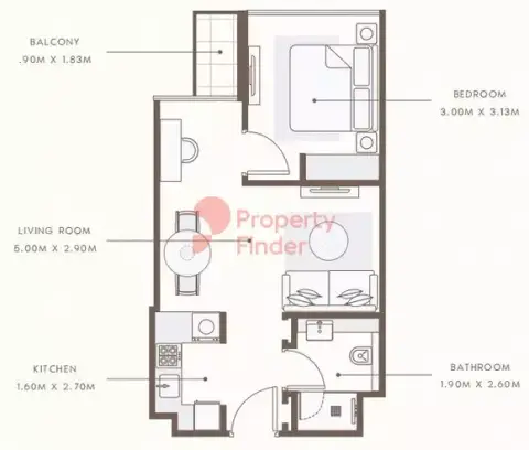 عزيزي غراند: مخطط الطابق Type 4, 527 sq ft