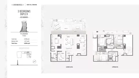 DaVinci Tower: Floor plan 05 Series, Floors 1 & 2, 4,569 sq ft