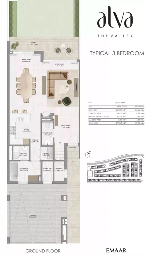 Alva The Valley: Plan Type 1, 2,790 sq ft