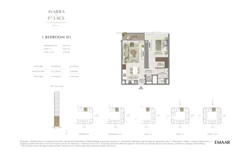 Avarra by Palace: Floor plan Type 7-708, 793 sq ft