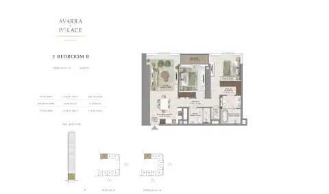 Avarra by Palace: Floor plan Type 7-701, 1,200 sq ft