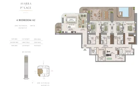 Avarra by Palace: Floor plan Type 67-6708, 4,225 sq ft