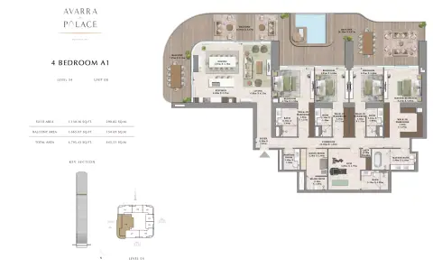 Avarra by Palace: Floor plan Type A1, 4,795 sq ft
