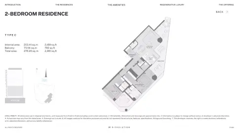 Eywa The Tree of Life: Type C, 2,981 sq ft 户型图