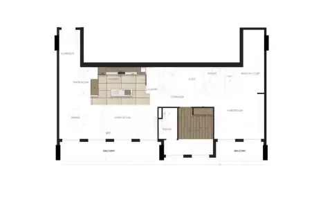 Tura Residence: Планировка Type A, 1,955 sq ft