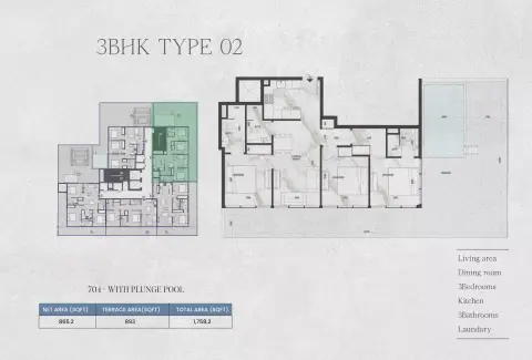 Zyra Hills: Floor plan Type 02, 1,758 sq ft
