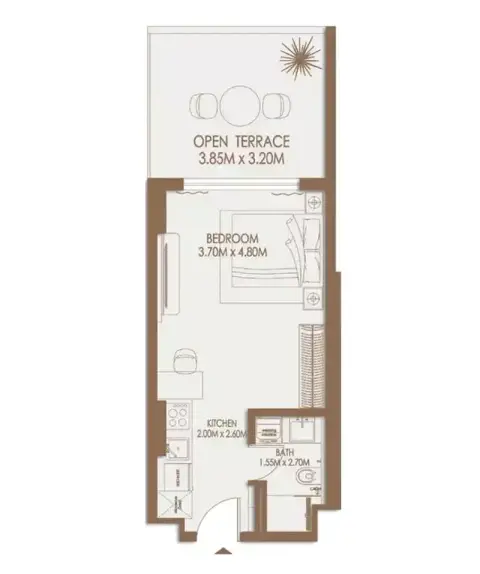 Veona: Plan Type 1, 398 sq ft