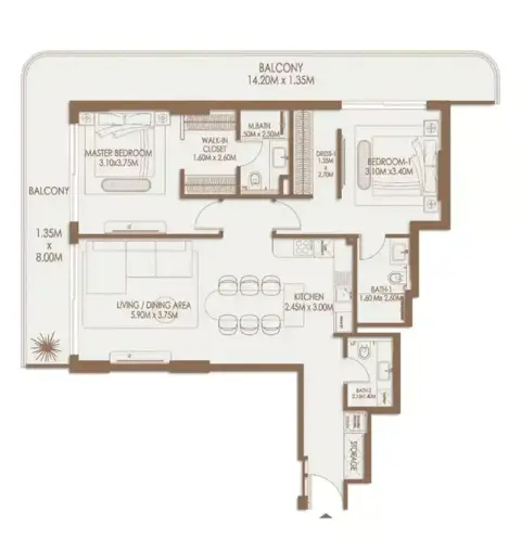 Veona: Plan Type 1, 1,367 sq ft