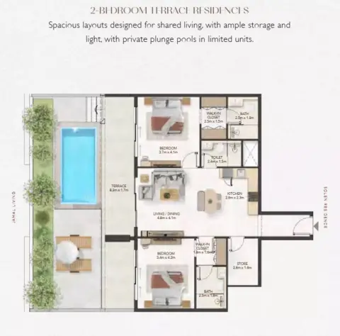 Solen Residence: फ़्लोर प्लान Type 1
