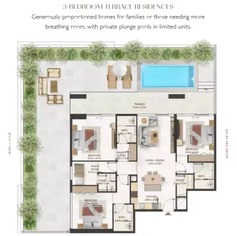 Solen Residence: फ़्लोर प्लान Type 1
