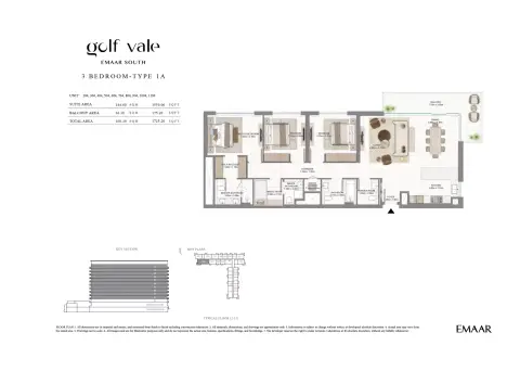 Golf Vale: फ़्लोर प्लान Type 4-404, 1,725 sq ft