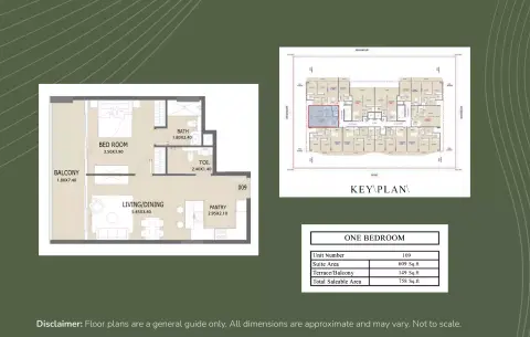 Aero 1 Residences: Plan Type 109, 758 sq ft