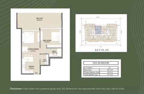 Aero 1 Residences: Plan Type 112, 947 sq ft