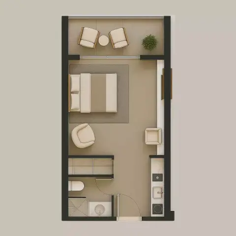 MAAK Residence: Планировка Type A, 403 sq ft