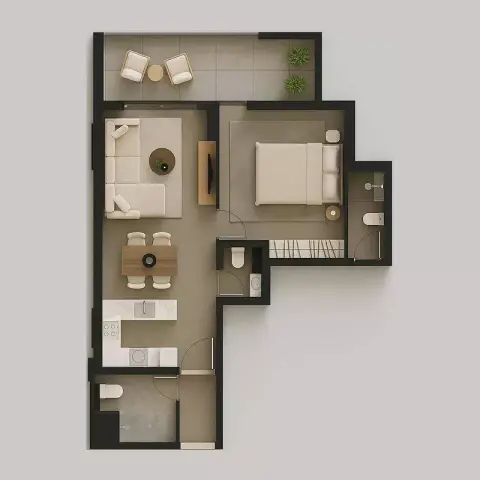 MAAK Residence: Планировка Type A, 766 sq ft