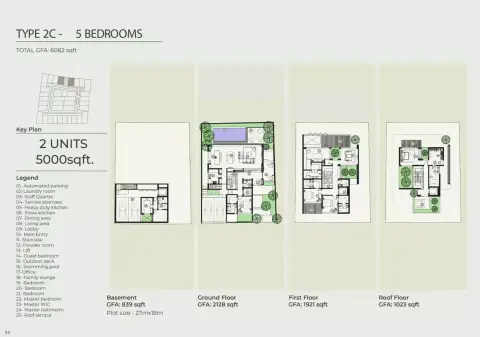 Numa Villas: Type 1C, 5,000 sq ft 户型图