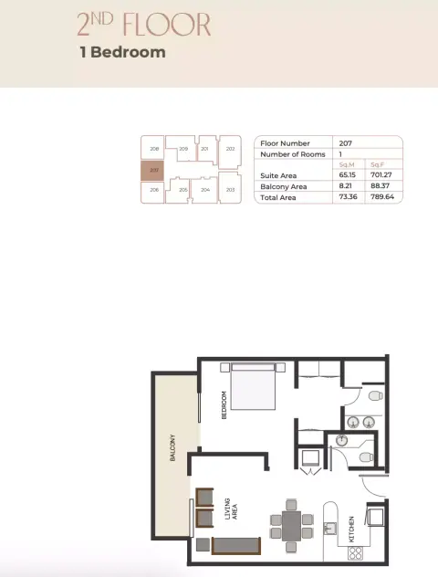 Sukoon: Plan Type 12, 789 sq ft
