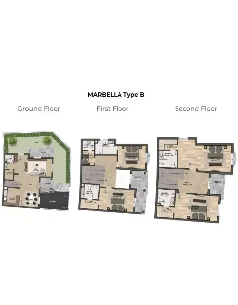 Marbella: Type B + Maid 户型图