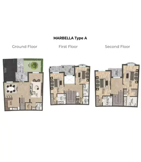 Marbella: Type A + Maid 户型图