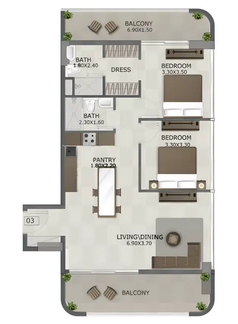 Regal Crest: Floor plan Type A