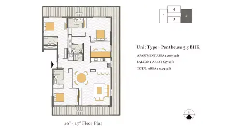 Ashwood Residences: Floor plan Type 4, 2,753 sq ft