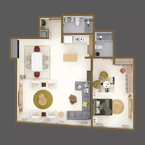 Zenith J1: Floor plan Type A, 1,160 sq ft
